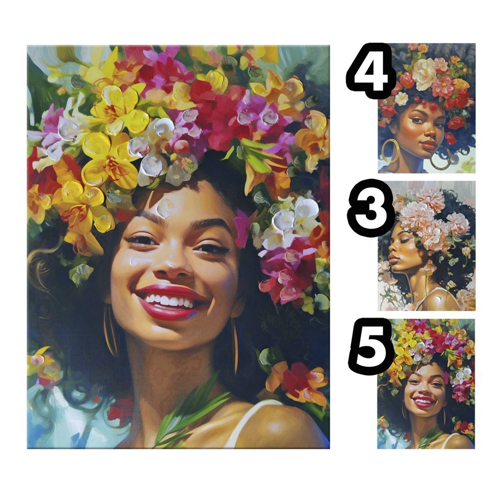 DAV 62145 Tela Tropical Woman 40*50Cm 3 Ass.