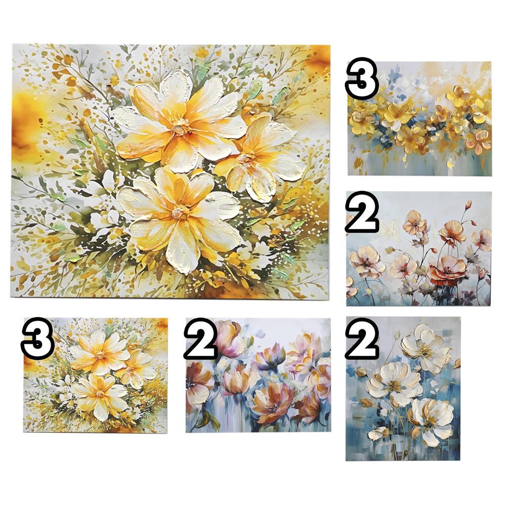 DAV 62147 Tela Flower Color 40*50Cm 5 Ass.