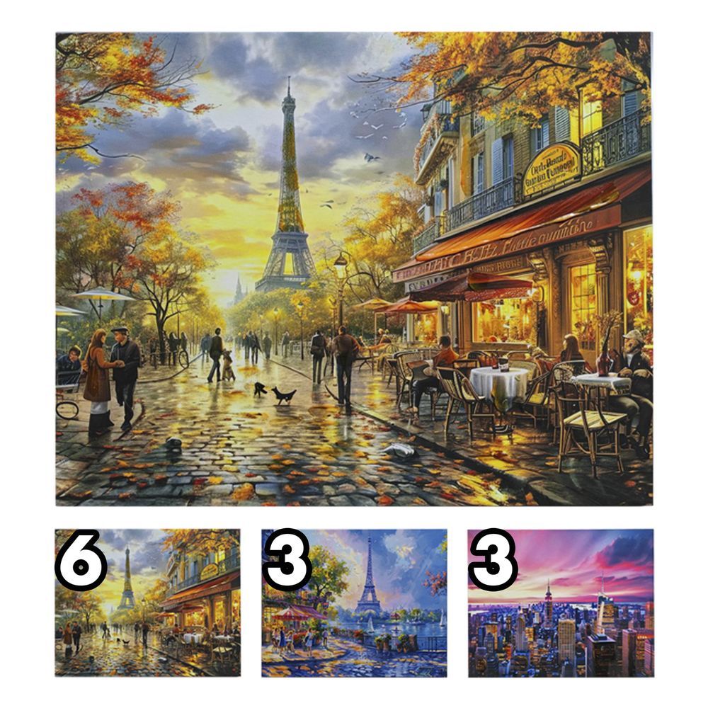 DAV 62149 Tela City Skyline 40*50Cm 3 Ass.