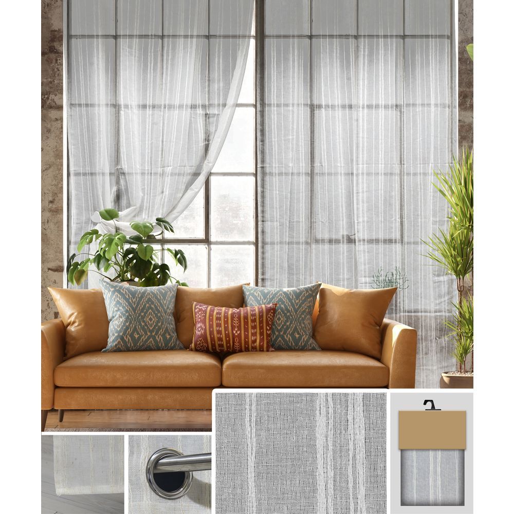 GAX 62056 Tenda Linee' Rachel White 140*280Cm