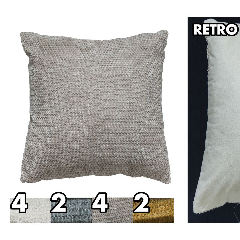 GAX 62065 Cuscino Chenille Square 45*45Cm 4 Ass.