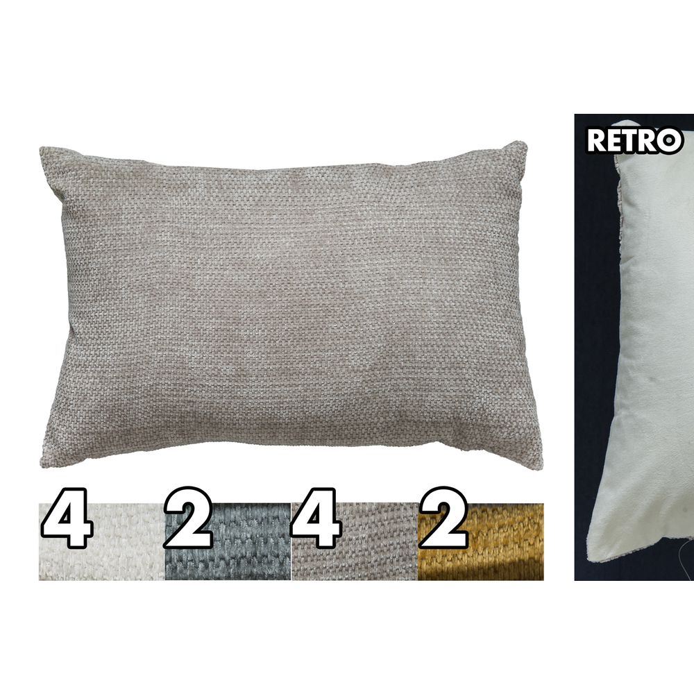 GAX 62066 Cuscino Chenille Rect. 40*60Cm 4 Ass.