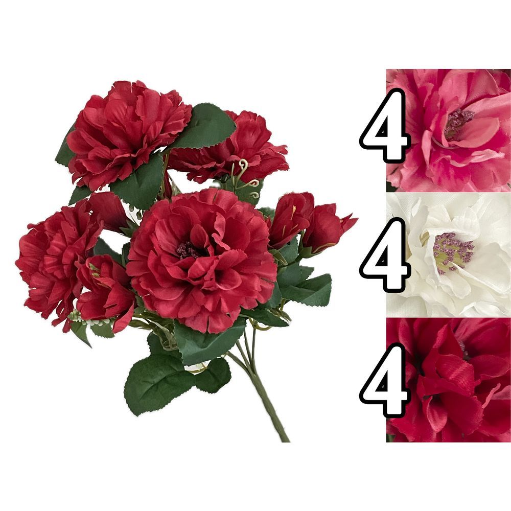 Hen 61548 Bush Peonie Greenery 38Cm 3 Ass.