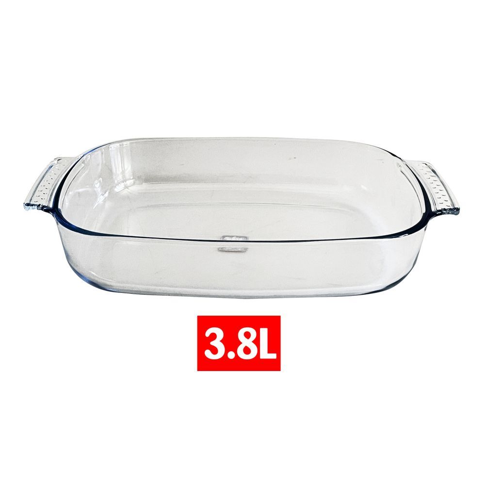 Leh 60033 Pirofila Rett. In Vetro Manici Essence 3,8L 38*25,4*6,5Cm