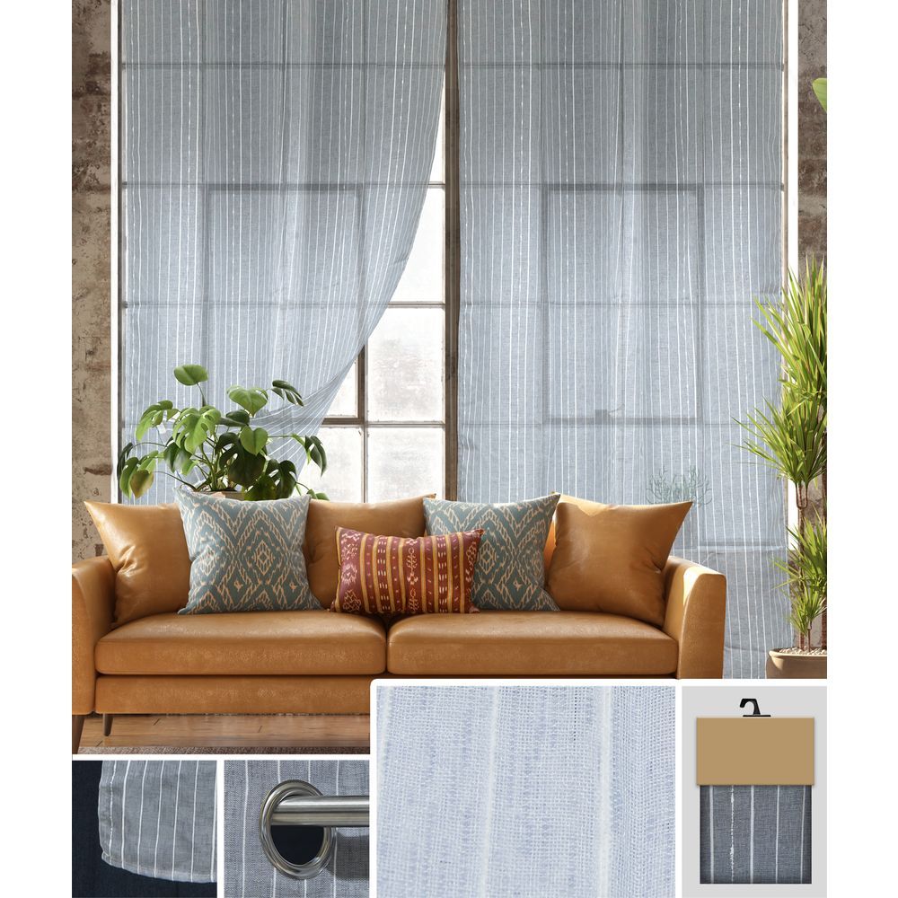 LEN 62159 Tenda Irene Celeste 140*280Cm