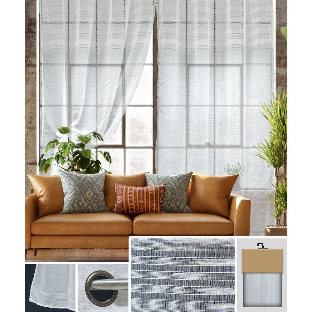 LEN 62161 Tenda Francis Off White 140*280Cm