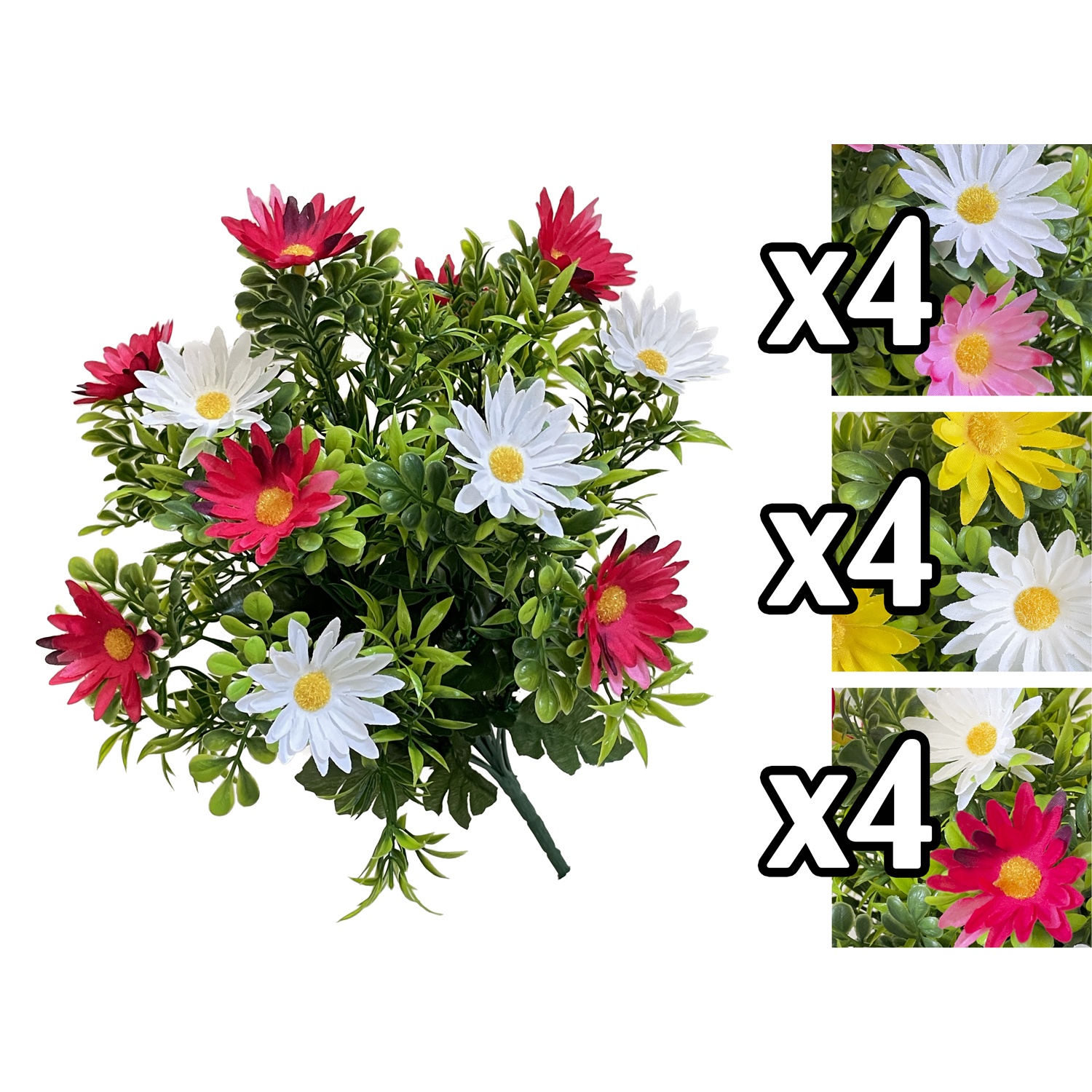 Liy 59832 Mazzetto Fiori Di Campo Margherite 41Cm 3 Ass. 12/36