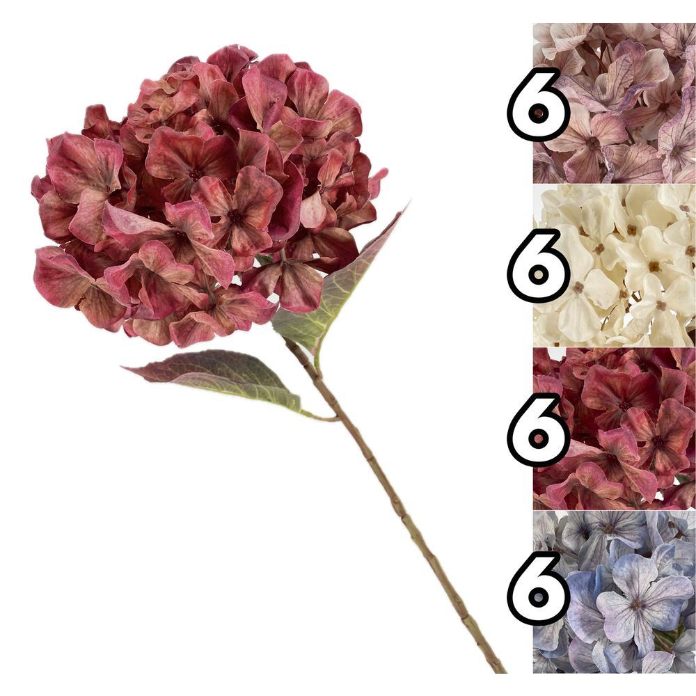LUS 62092 Stelo Ortensia Singola 66Cm 4 Ass.