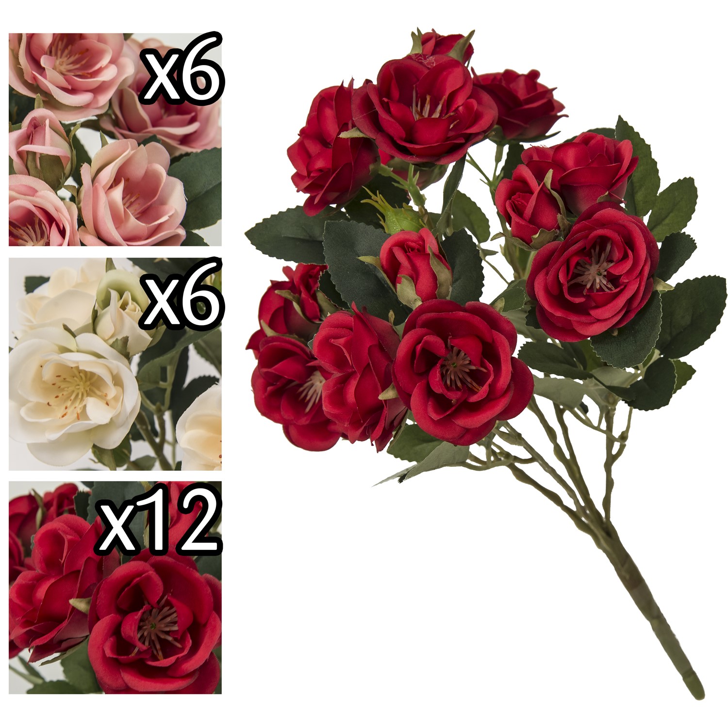 Nin 56192 Bush Rose Open 3 Ass.