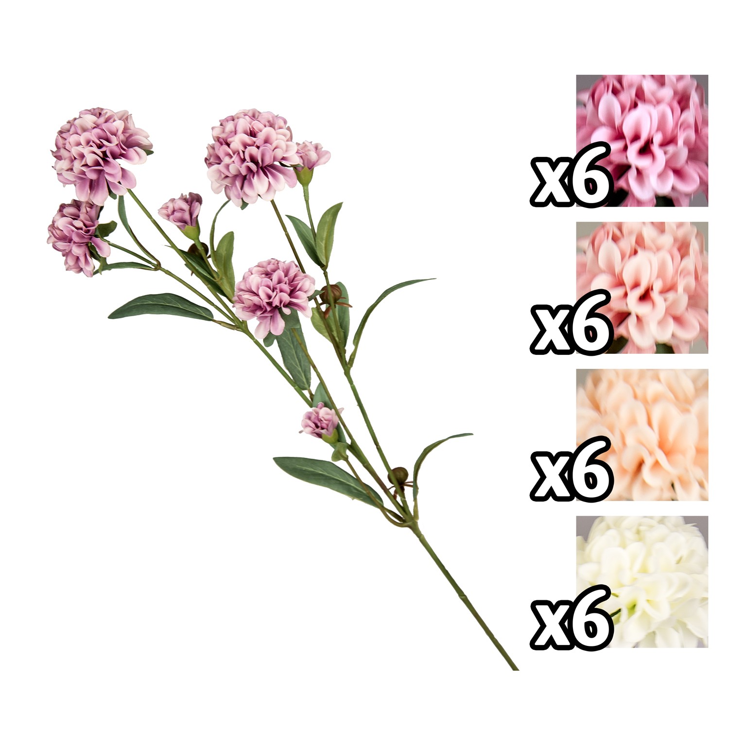 Nin 58627 Crisantemo 7 Punte 72Cm