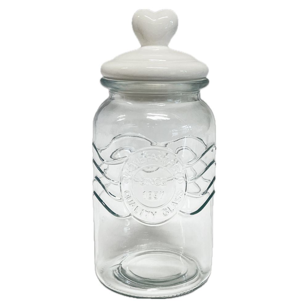 RUE 61250 Barattolo Vetro Biot Heart Lid 1300Ml 10,8*10,8*24Cm