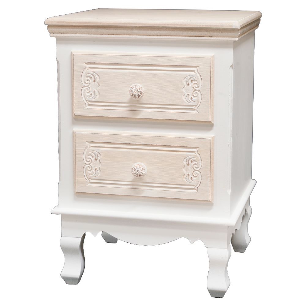 TIA 61920 Comodino 2 Cassetti Coventry 37*33,5*53Cm