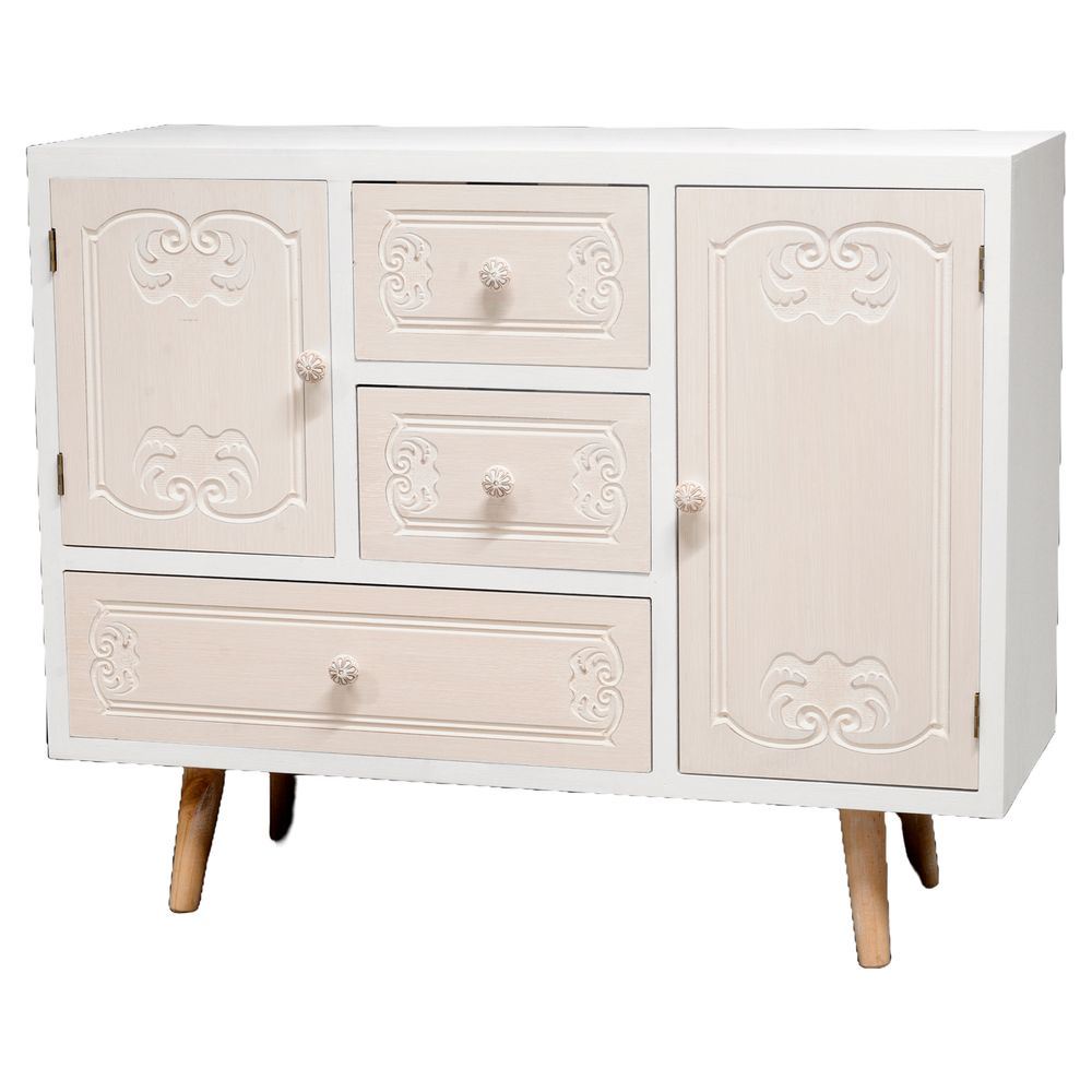 TIA 61930 Mobiletto Cassetti E Sportelli Coventry 90*33,5*72Cm