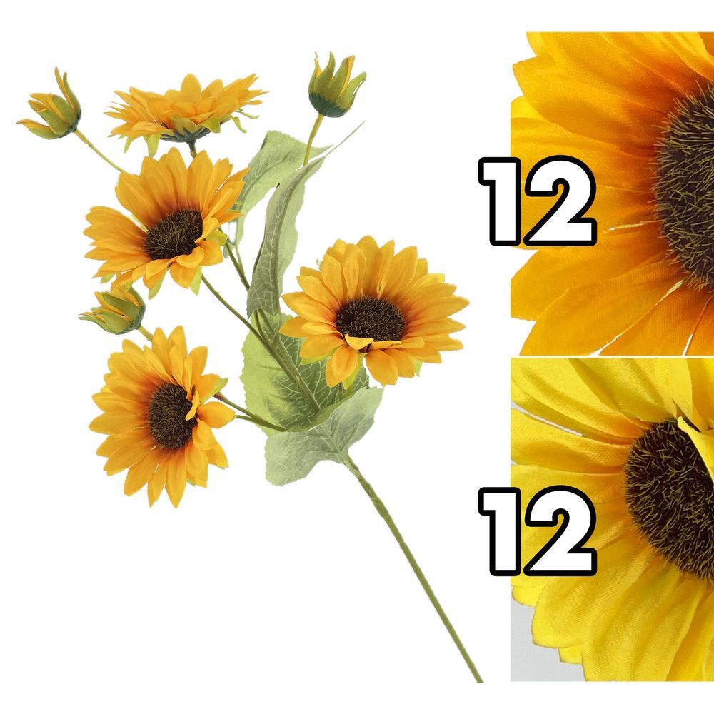 TIG 62193 Stelo Girasole Poli 75Cm 2 Ass.