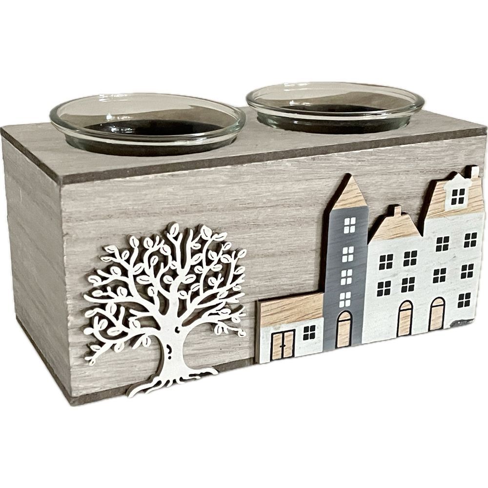 WES 61648 Portacandela 2 Slot Fiandre 15*7*8Cm