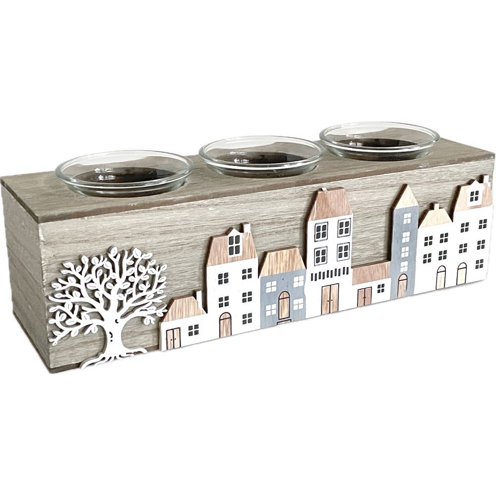 WES 61650 Portacandela 3 Slot Fiandre 24*7*8Cm