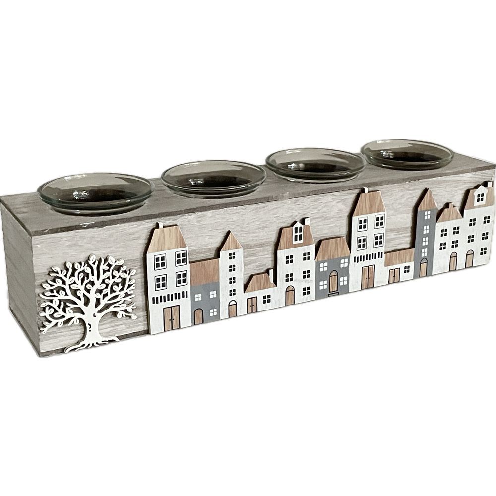 WES 61652 Portacandela 4 Slot Fiandre 31*7*8Cm