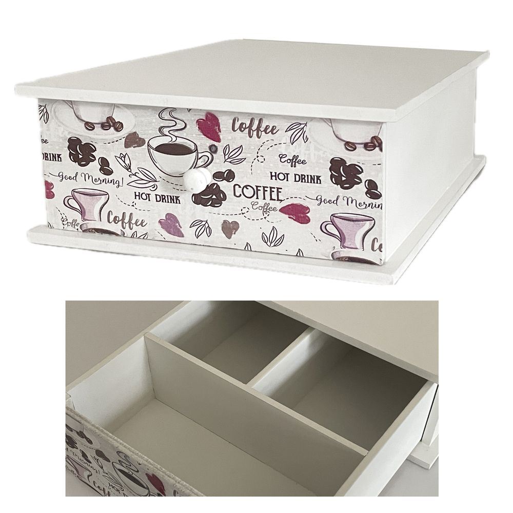 Wes 61662 Box Per Macchina Del Caffe' Con Scomparti 33*27*11Cm