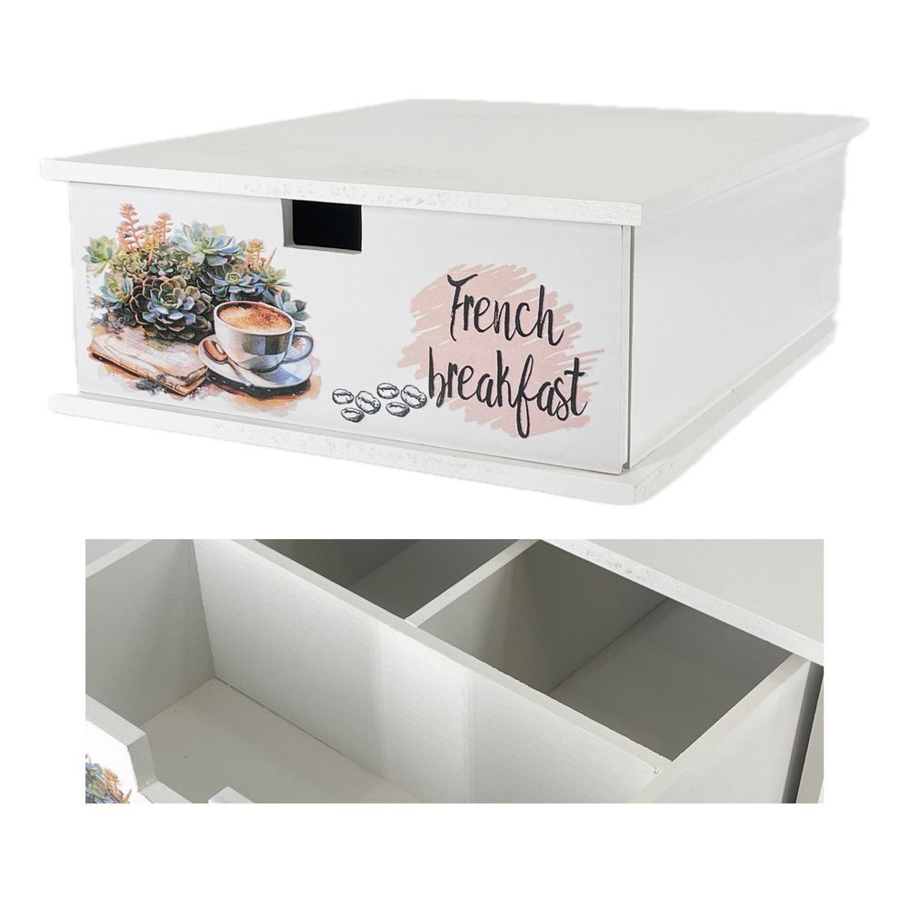 Wes 61812 Box Per Macchina Del Caffe' Con Scomparti Succulenta 33*27*11Cm