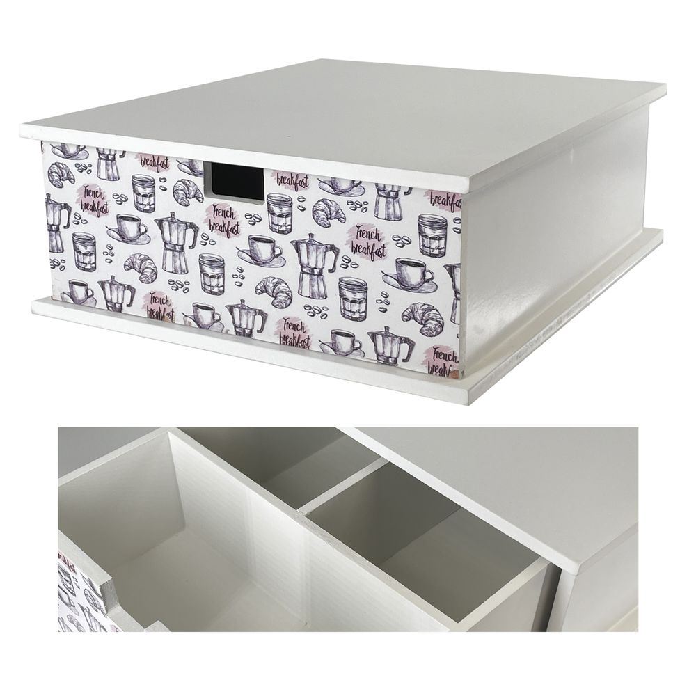 Wes 61814 Box Per Macchina Del Caffe' Con Scomparti Pattern 33*27*11Cm