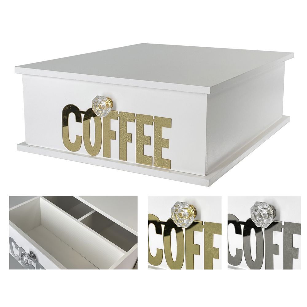 Wes 61815 Box Per Macchina Del Caffe' Con Scomparti Rilievo 33*27*11Cm 2 Ass.