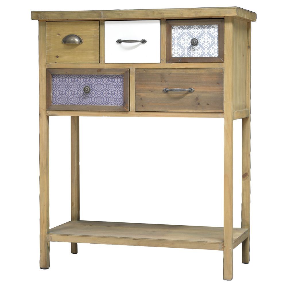 WOT 61996 Consolle 5 Cassetti Chester 75*35*93Cm