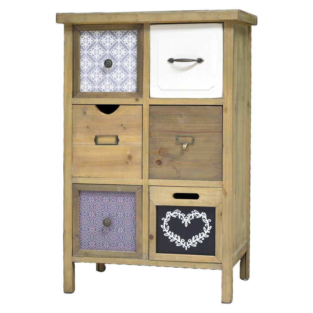 WOT 61999 Mobiletto 6 Cassetti Chester 57*35*87Cm