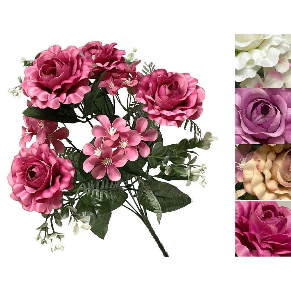 XIA 60535 Bush Ranuncolo Bloom H.35Cm 4 Ass.