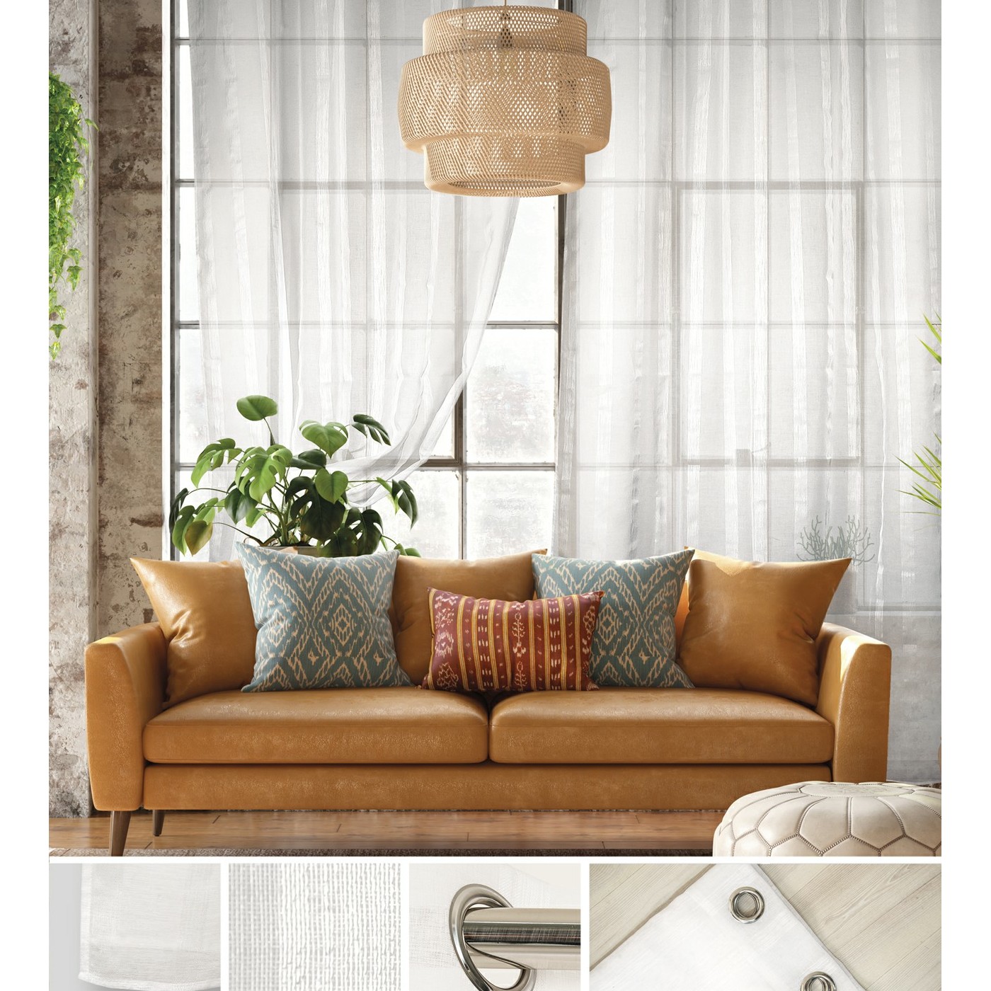 Yan 55578 Tenda Elegant Wh 140*280Cm Semicoprente