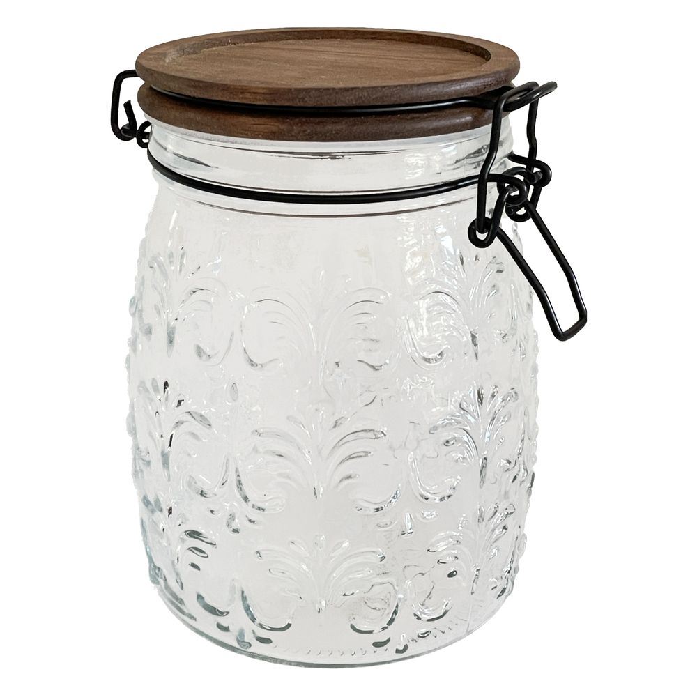 Zib 60127 Barattolo Lily Decor Tappo In Legno 11,6*15,4Cm