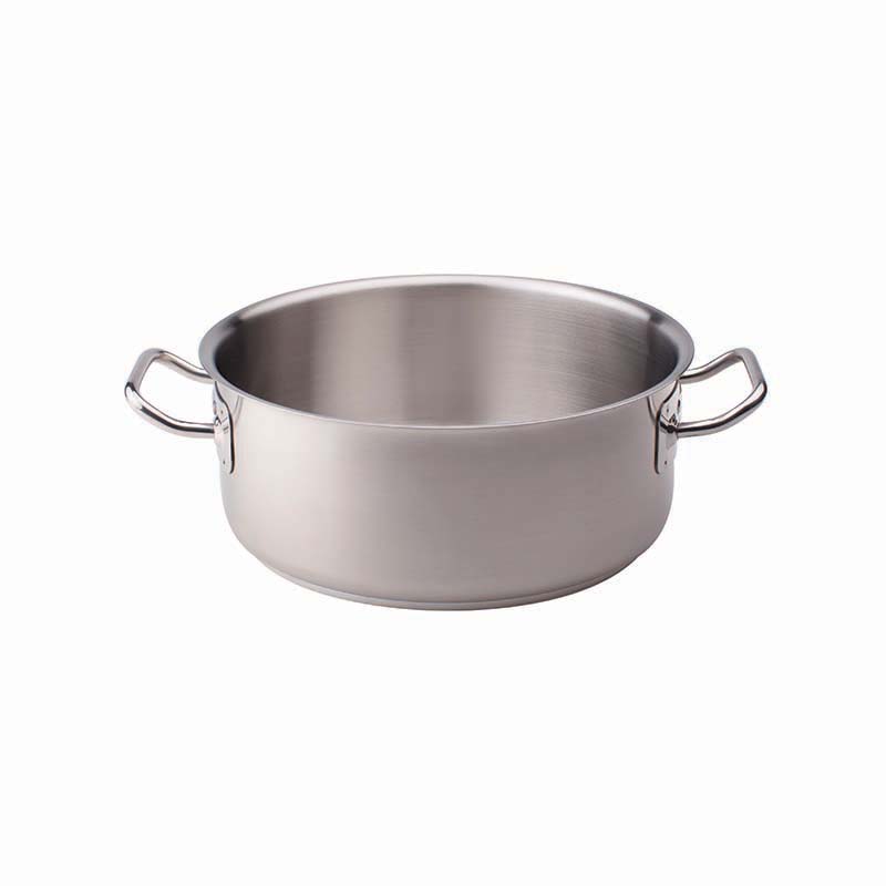 Cass. bassa 2/m inox 18/10 cm. 20