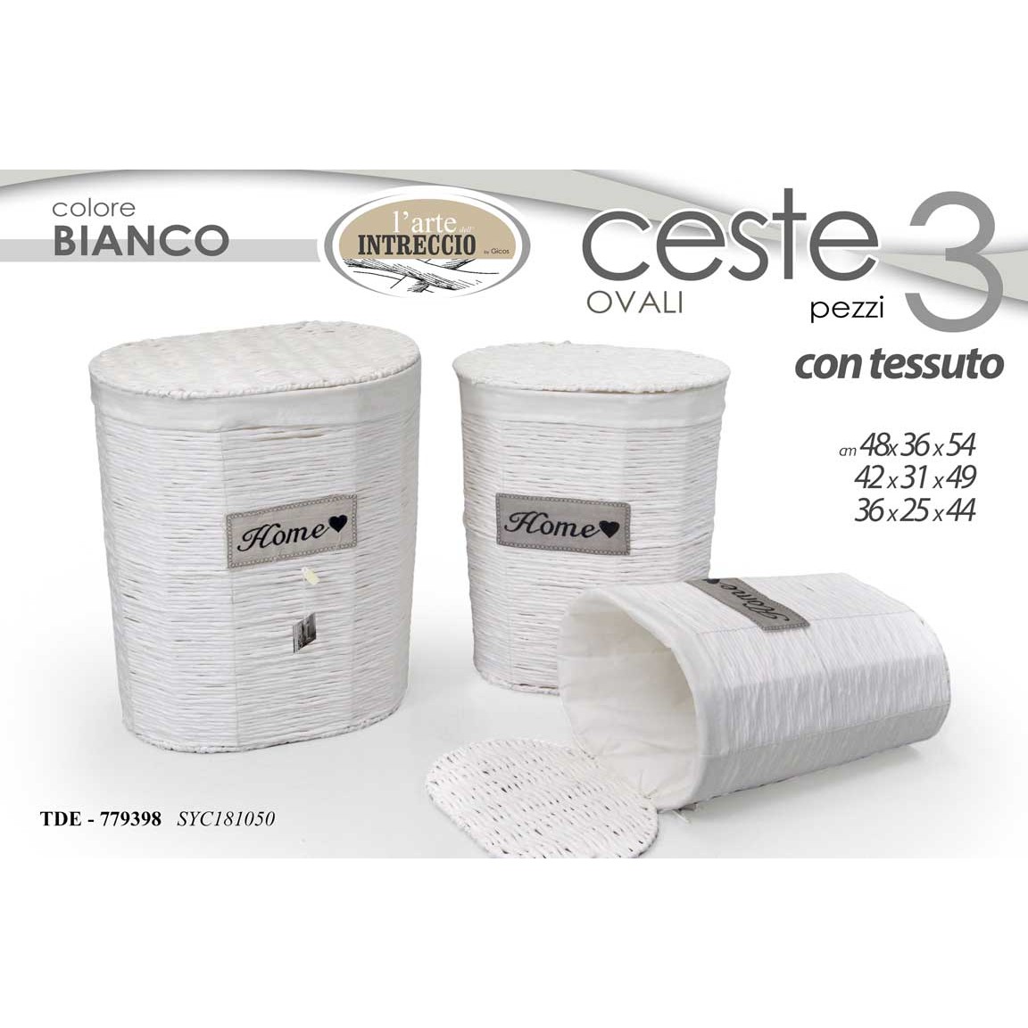 Cesta Rafia Home Bianca