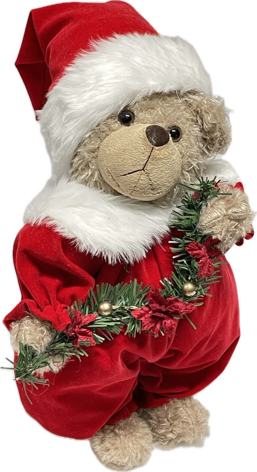 Zar 61192 Orso Jester Rosso Xmas H.40Cm