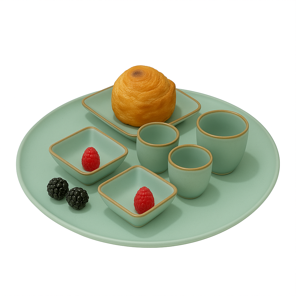 Concerto Ciotole e Insalatiere Verde Acqua