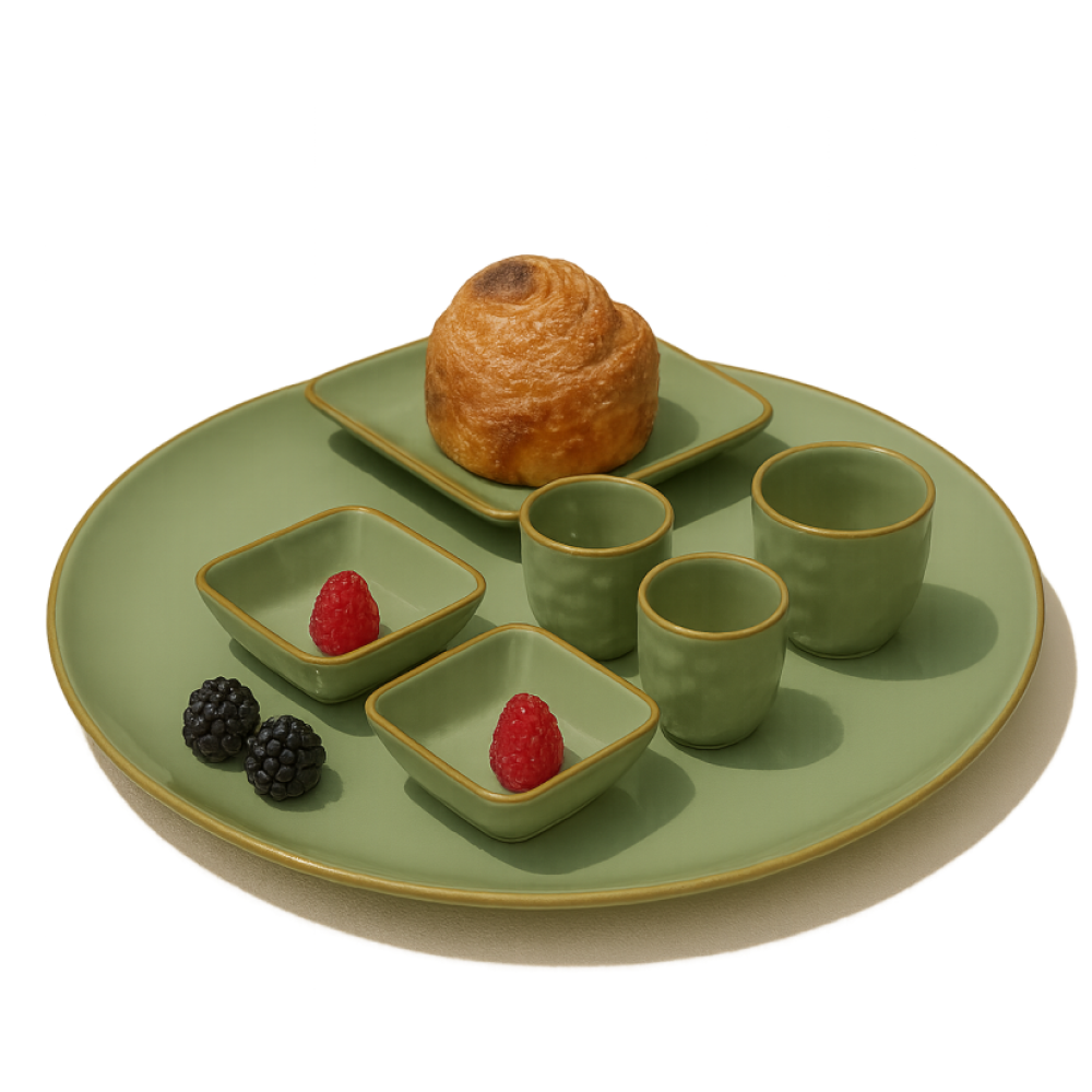 Concerto Ciotole e Insalatiere Verde Oliva