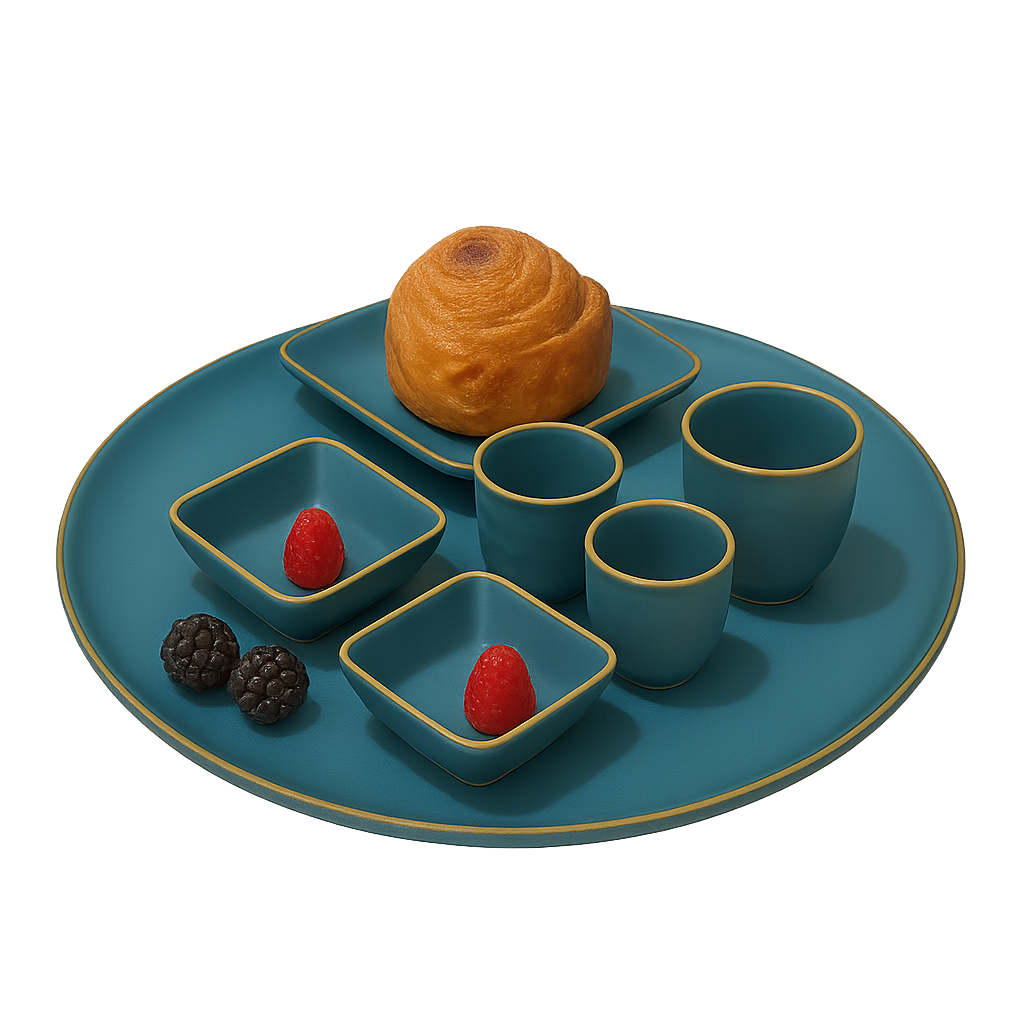 Concerto Ciotole e Insalatiere Blu Avio