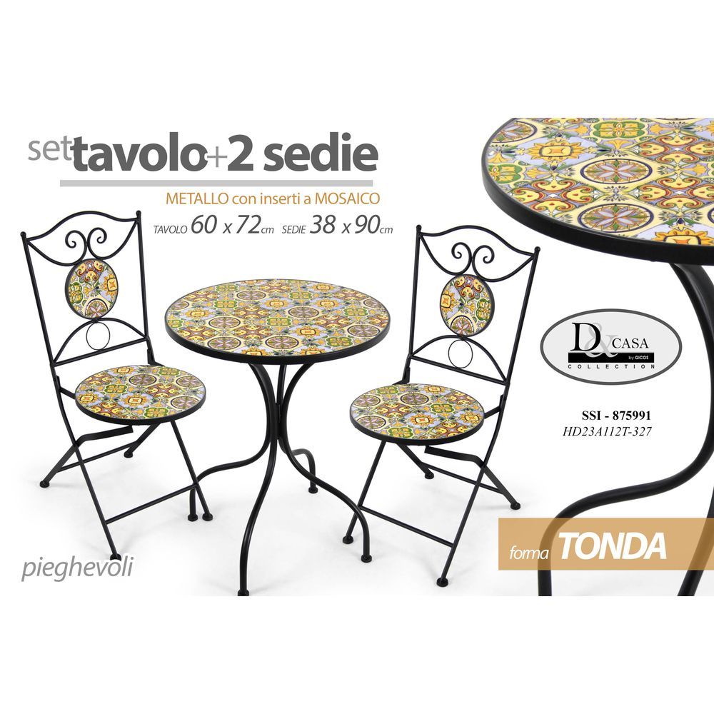 Ssi/Tavol+2Sedie Nr H72/90 Hd23A112T/327