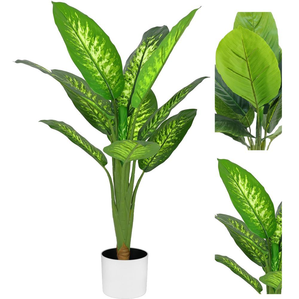 CHI 62305 Pianta Tropical Dieffenbachia 11 Foglie 90Cm 2 Ass.