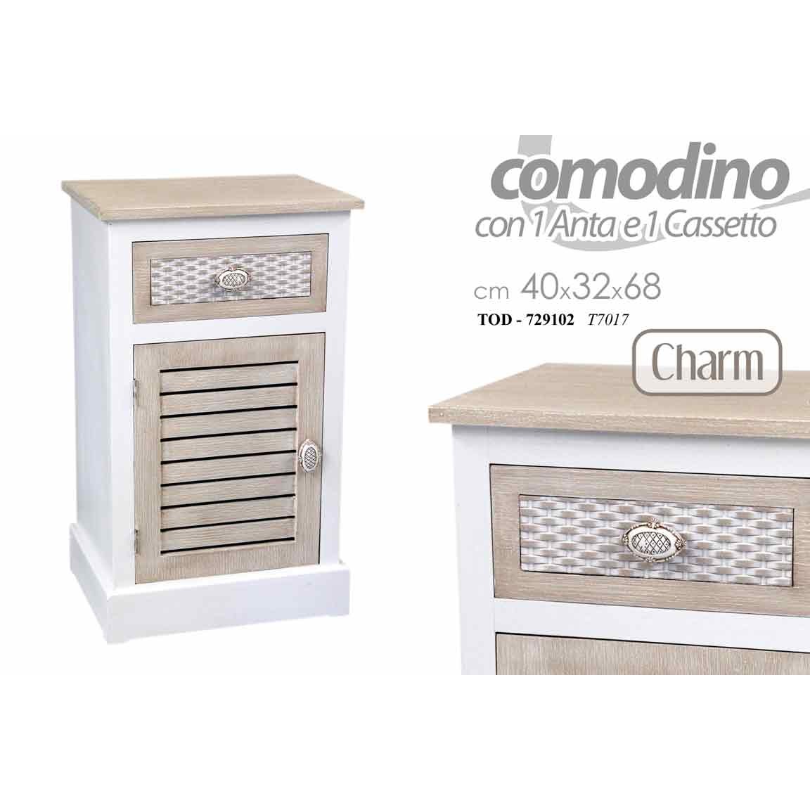 Tod/Comodino Ante+Cascharm 40*32*68 T7017
