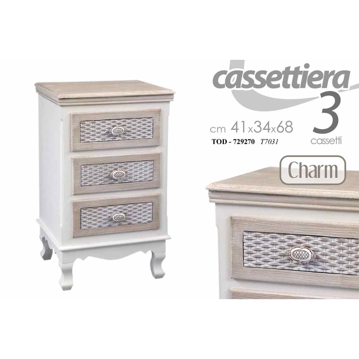 Tod/Comodino 3 Cas Charm 41*34*68 T7031