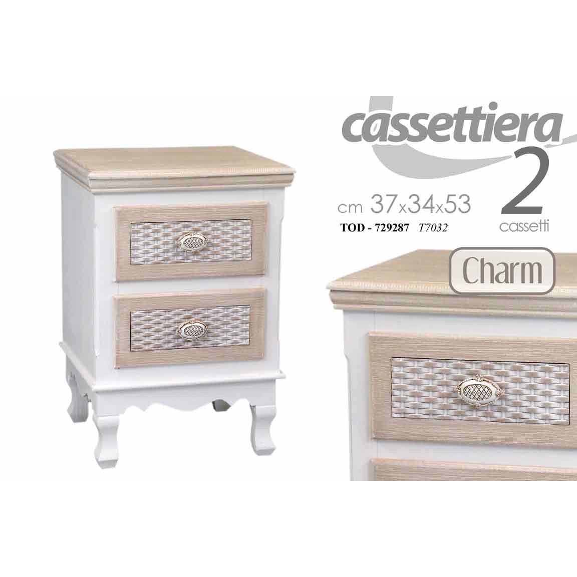 Tod/Comodino 2 Cas Charm 37*33,5*53Cm T7032