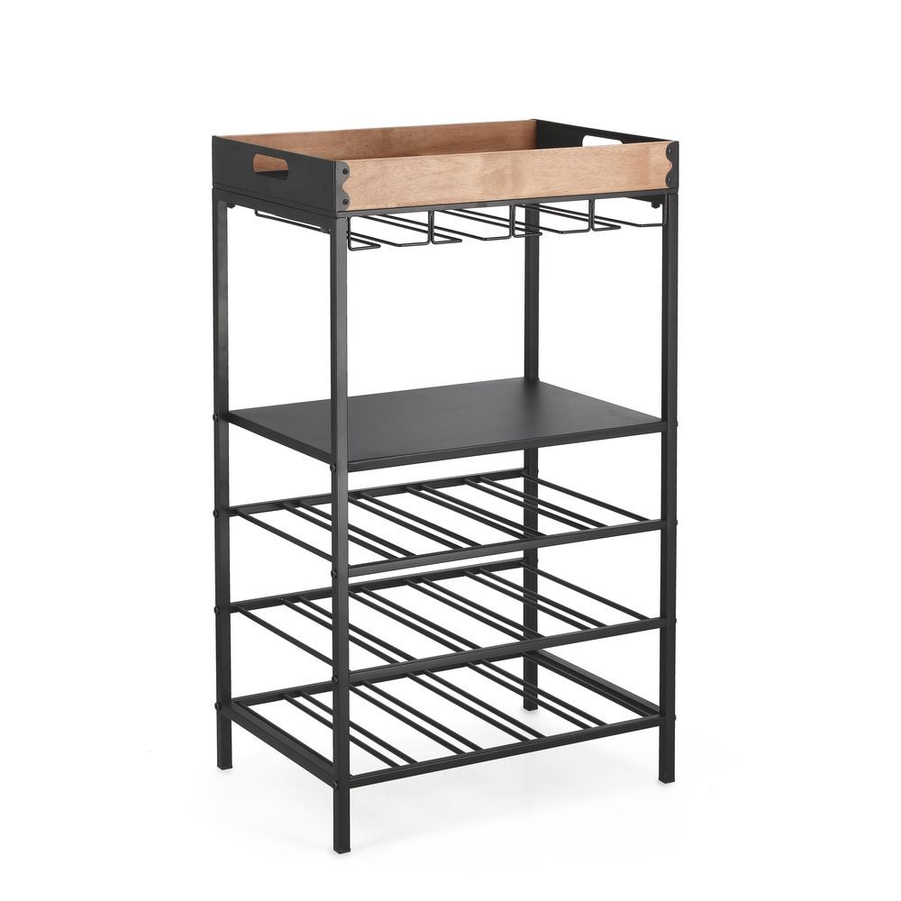 Mobile P.Bottiglie 15P Isaac Nero 40X34XH84,5