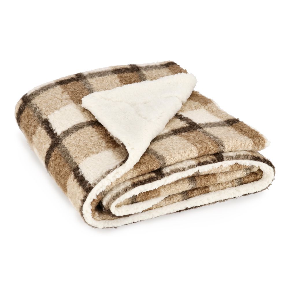 Plaid Laurence Quadri Marrone 130X160