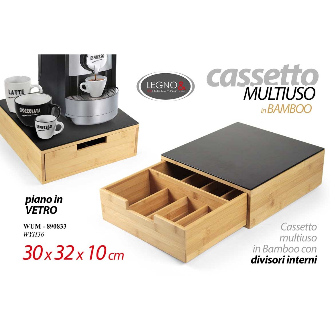 Wum/Cassetto Multiuso Mdf 32*30Cm Wyh36