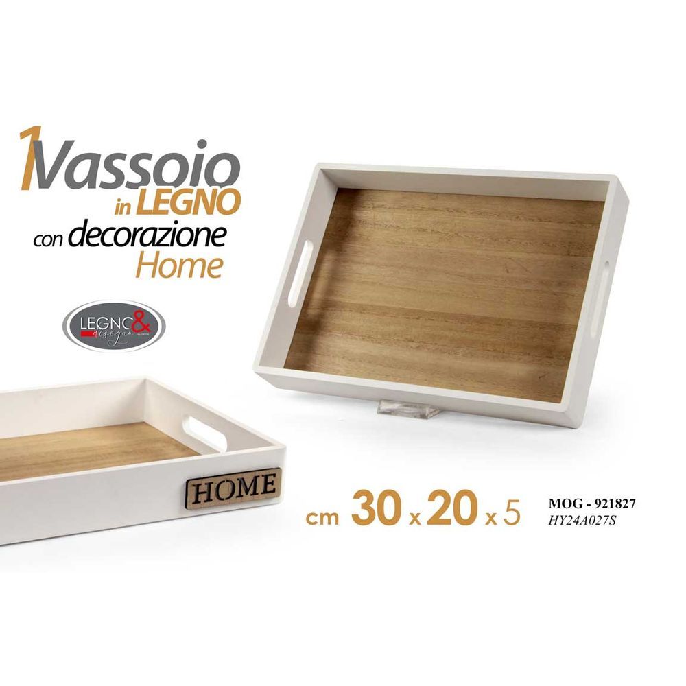Mog/Vassoio Ret Mdf Bia 30*20 Hy24A027S