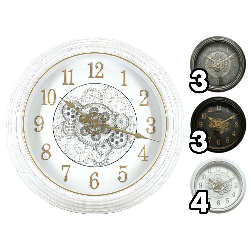 TAC 62329 Orologio Da Parete Ingranaggi Mobili 40.6*40.6*6.6Cm 3 Ass.