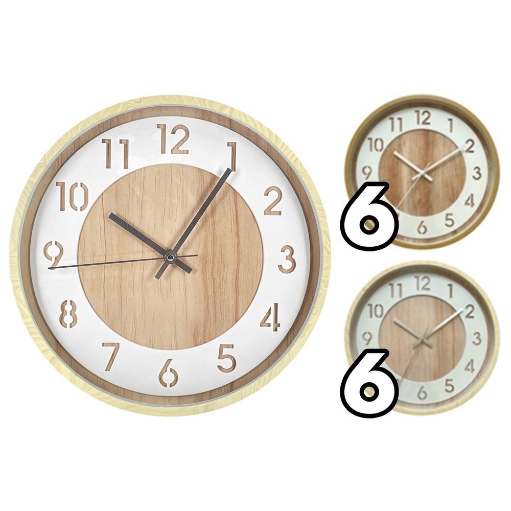 TAC 62332 Orologio Wood Simple 30.5*30.5*4Cm 2 Ass.