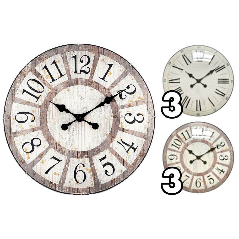 TAC 62334 Orologio Bombato 50.8*50.8*5Cm 2 Ass.