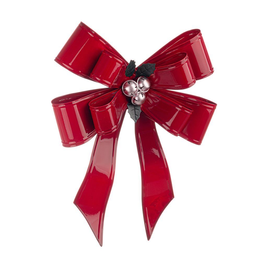 Decorazione Fiocco Alberte Rosso H41,5