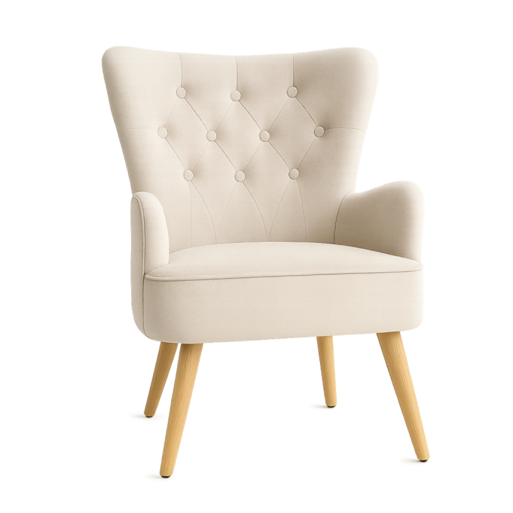 Tia 60077 Poltrona Trapuntata Classic Crema 67*71*90Cm